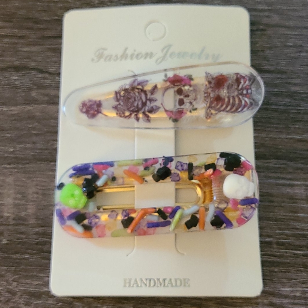 🎃Acrylic Halloween Barrette Set